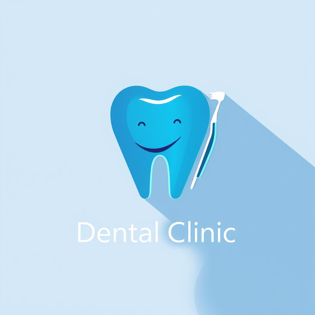 A modern and sleek dental logo featuring a stylized tooth icon with a blue and green color palette