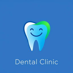 A modern and sleek dental logo featuring a stylized tooth icon with a blue and green color palette