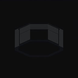 A clean and minimalist representation of the UFC Octagon, emphasizing its geometric shape and symmetry