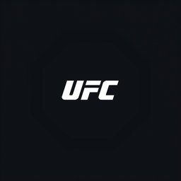 A clean, minimalist design of the UFC Octagon, featuring a single color with subtle shading to highlight the octagonal shape