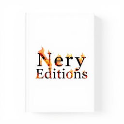A book cover titled 'Nery Editions' with a white background, featuring flames incorporated into the text elements