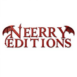 The text 'NERY EDITIONS' displayed on a white background, featuring letters in a reddish color