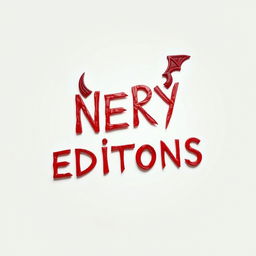 The text 'NERY EDITIONS' displayed on a white background, featuring letters in a reddish color