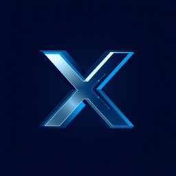 A sleek and modern logo design for a cryptocurrency named 'XeeX', featuring a bold and stylized letter 'X' that incorporates elements of cryptography like digital locks or circuit patterns