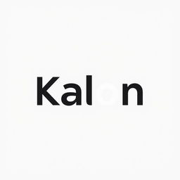 A simple yet elegant logo featuring the name 'Kalon' designed in a creative and unique way, with the letters forming a geometric shape