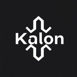 A simple yet elegant logo featuring the name 'Kalon' designed in a creative and unique way, with the letters forming a geometric shape