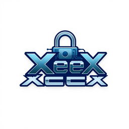 A sleek and modern logo design for 'XeeX', inspired by cryptography themes