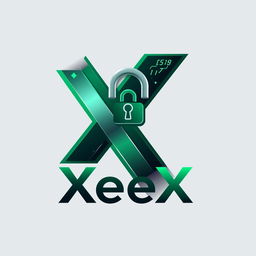 An innovative logo design for 'XeeX' focused on the theme of cryptography