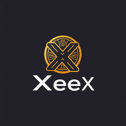 An eye-catching logo design for 'XeeX', tailored for cryptocurrency