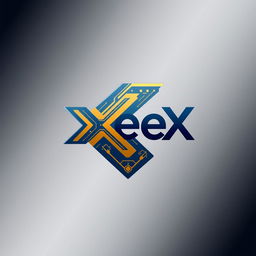 A striking and modern logo design for 'XeeX' tailored specifically for cryptocurrency