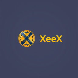 A striking and modern logo design for 'XeeX' tailored specifically for cryptocurrency