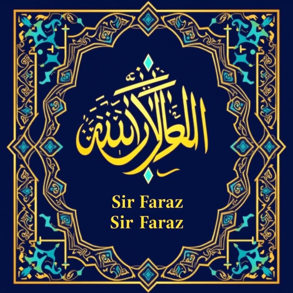 A full-size book cover design for the title 'Quran' by Sir Faraz, published in 2025