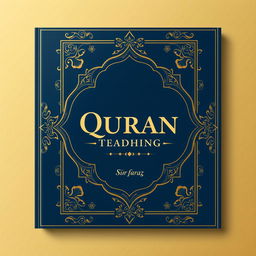 A full-size book cover design for the title 'Quran Teaching' by Sir Faraz, published in 2025