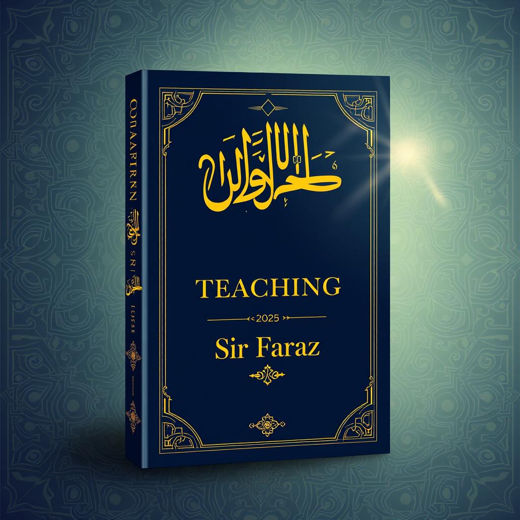 A full size straight book cover design for the title "Quran Teaching" by Sir Faraz, published in 2025
