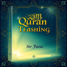 A full size straight book cover design for the title "Quran Teaching" by Sir Faraz, published in 2025