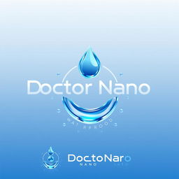 A modern and innovative logo design for a company named 'Doctor Nano' that specializes in building waterproofing nano materials