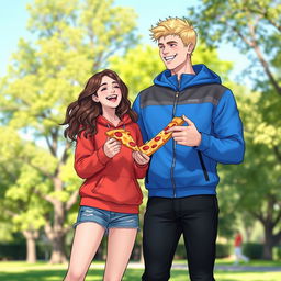 A heartwarming scene depicting two best friends as an inseparable duo, showcasing their strong bond and joyful connection