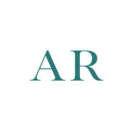 A simple and elegant design featuring the letters 'A' and 'R' in a modern, minimalist font