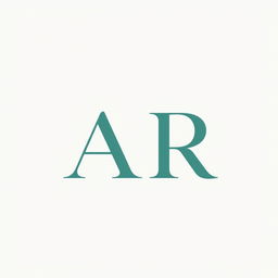 A simple and elegant design featuring the letters 'A' and 'R' in a modern, minimalist font