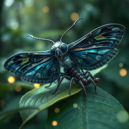 An intriguing hybrid creature that combines features of a moth and a centipede