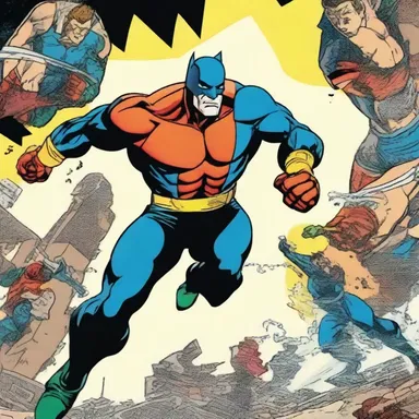 The artist used bold lines and vibrant colors to accentuate the action scenes in the comic book.