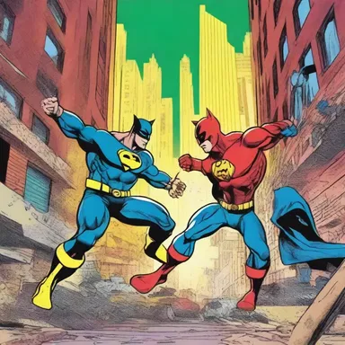 The artist used bold lines and vibrant colors to accentuate the action scenes in the comic book.