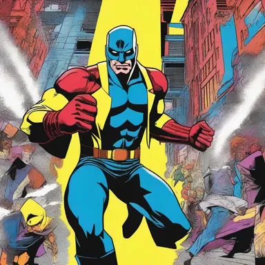 The artist used bold lines and vibrant colors to accentuate the action scenes in the comic book.