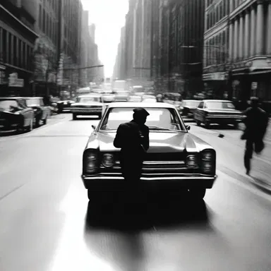 The director employed slow-motion shots to accentuate the intensity of the car chase scene in the film.