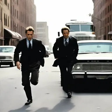 The director employed slow-motion shots to accentuate the intensity of the car chase scene in the film.
