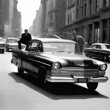 The director employed slow-motion shots to accentuate the intensity of the car chase scene in the film.