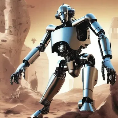 The author accentuated the power struggle between humans and robots in his science fiction novel.