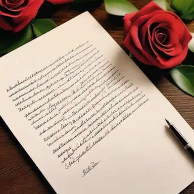 He accentuated his love for her by writing her a heartfelt love letter.