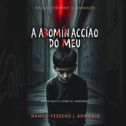 A deeply haunting book cover for 'A Abominação do Meu Eu' by Ramos Fernando J