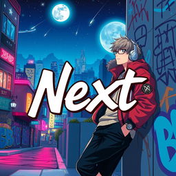 An anime-inspired cover art for a phonk song titled 'Next'