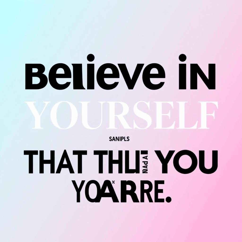 A modern, minimalist text poster featuring an inspiring quote in elegant typography