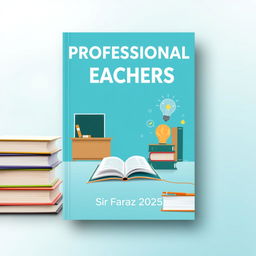 A full-size straight book cover design for the title "Professional Teachers" by Sir Faraz 2025