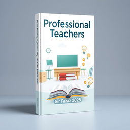 A full-size straight book cover design for the title "Professional Teachers" by Sir Faraz 2025