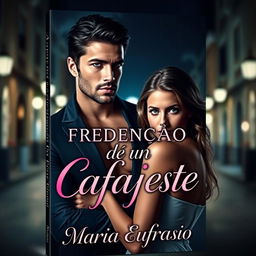 A sensual book cover featuring the title 'A Redenção de um Cafajeste', with an attractive, alluring design