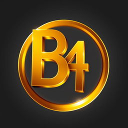 A logo featuring the letter 'B' and the number '4' in a stunning 3D effect