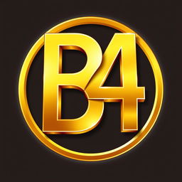 A logo featuring the letter 'B' and the number '4' in a stunning 3D effect