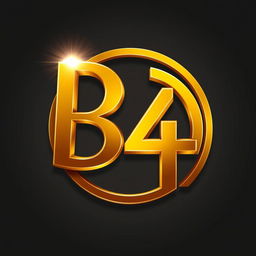A logo featuring the letter 'B' and the number '4' in a stunning 3D effect