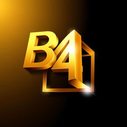 A visually striking logo incorporating the letter 'B' and the number '4' with an impressive 3D effect