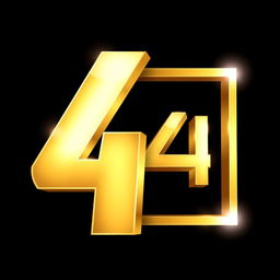 A visually striking logo incorporating the letter 'B' and the number '4' with an impressive 3D effect