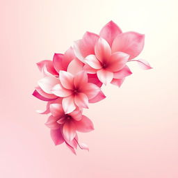 An artistic, abstract representation of floral elements blending seamlessly into an elegant, soft silhouette that suggests femininity and beauty without explicit detail