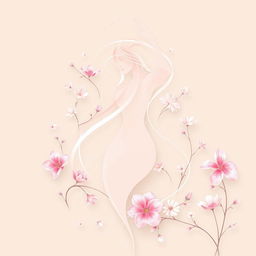 An artistic and abstract representation that symbolizes femininity and beauty