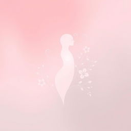 An abstract and artistic representation symbolizing femininity and beauty, using soft shapes and colors to evoke a sense of warmth and elegance