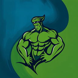 An abstract and artistic representation symbolizing masculinity and strength