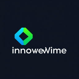 A modern, minimalist logo design featuring a geometric shape or symbol that conveys innovation and creativity