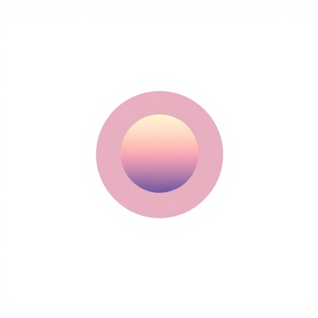 A minimalist t-shirt design featuring a simple abstract geometric shape in calming colors