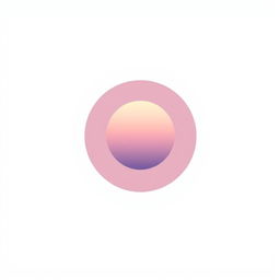 A minimalist t-shirt design featuring a simple abstract geometric shape in calming colors